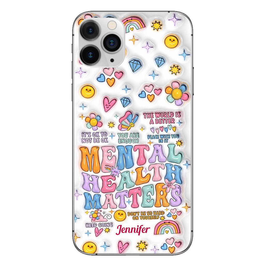 Mental Health Matter - Personalized Mental Health Awareness Clear Phone Case