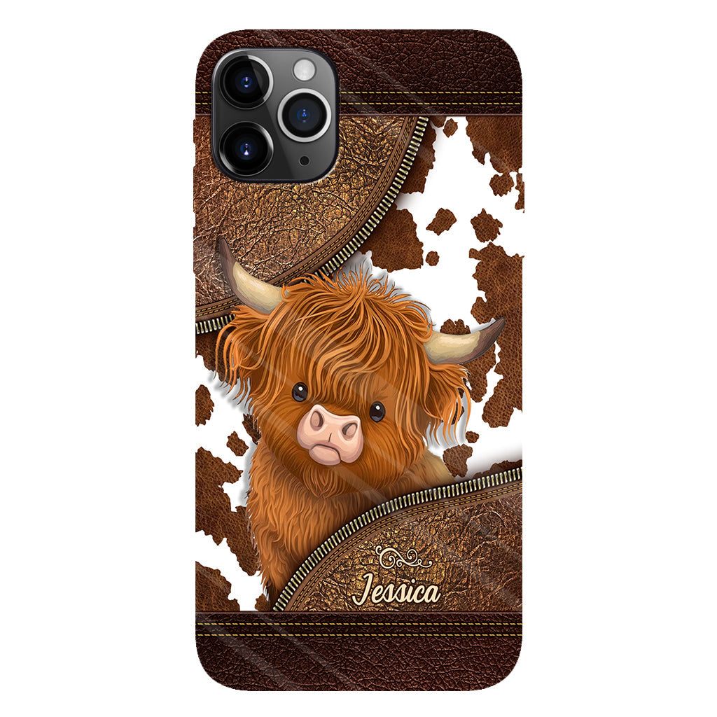 Just A Girl Who Loves Highland Cow - Personalized Full Print Phone Case