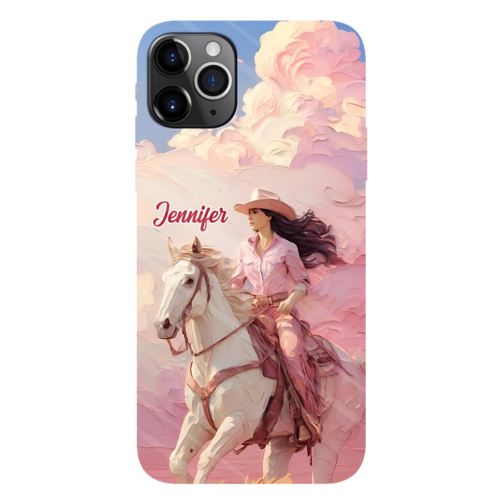 Pink Cowgirl - Personalized Cowgirl Full Print Phone Case