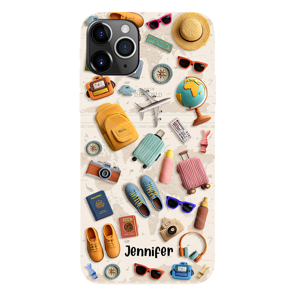 Just A Girl Who Loves Traveling - Personalized Travelling Full Print Phone Case