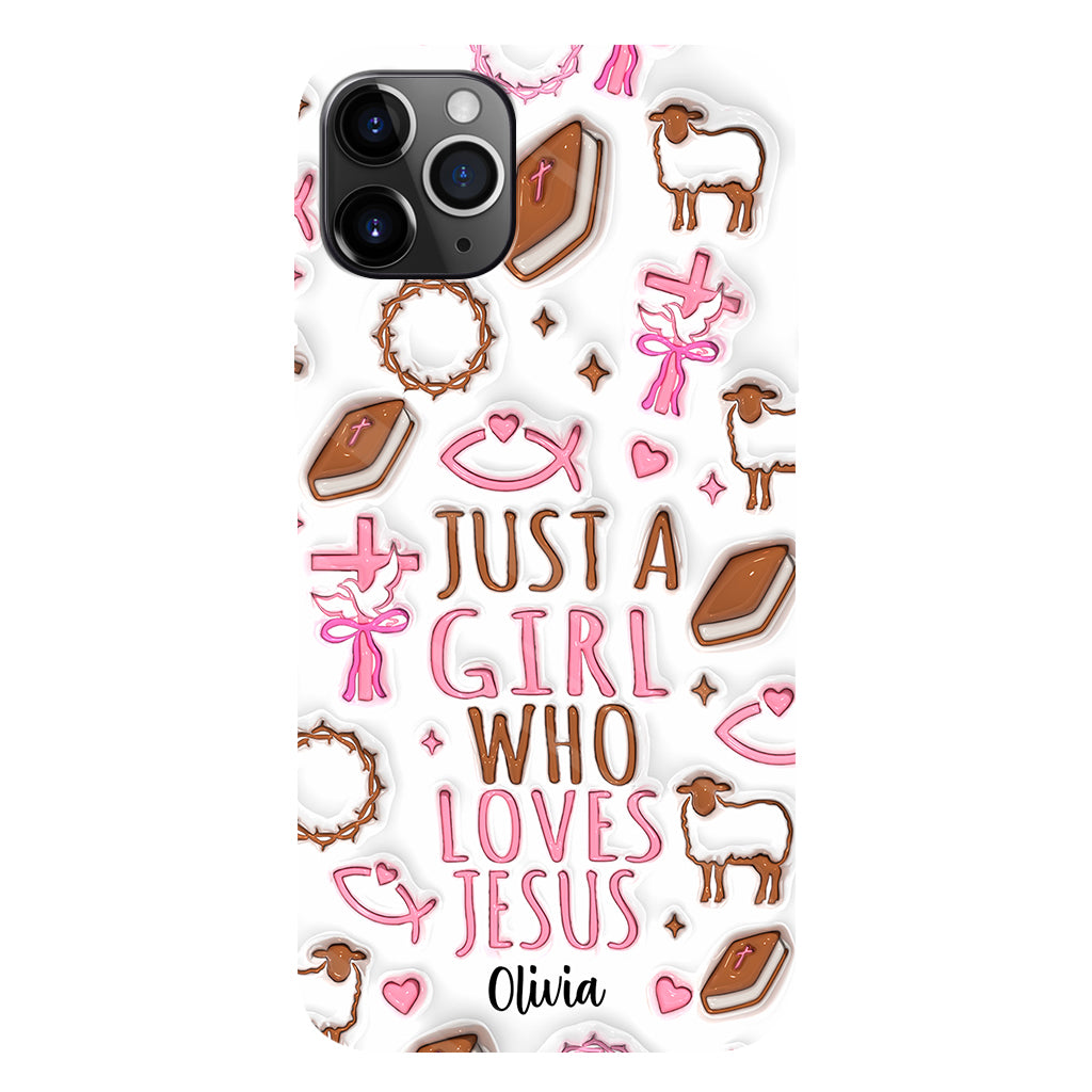 Just A Girl Who Loves Jesus - Personalized Christian Full Print Phone Case