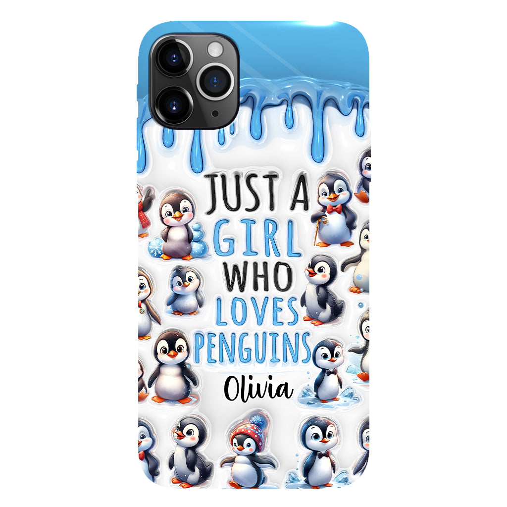 Just A Girl Who Loves Penguins - Personalized Penguin Lover Full Print Phone Case