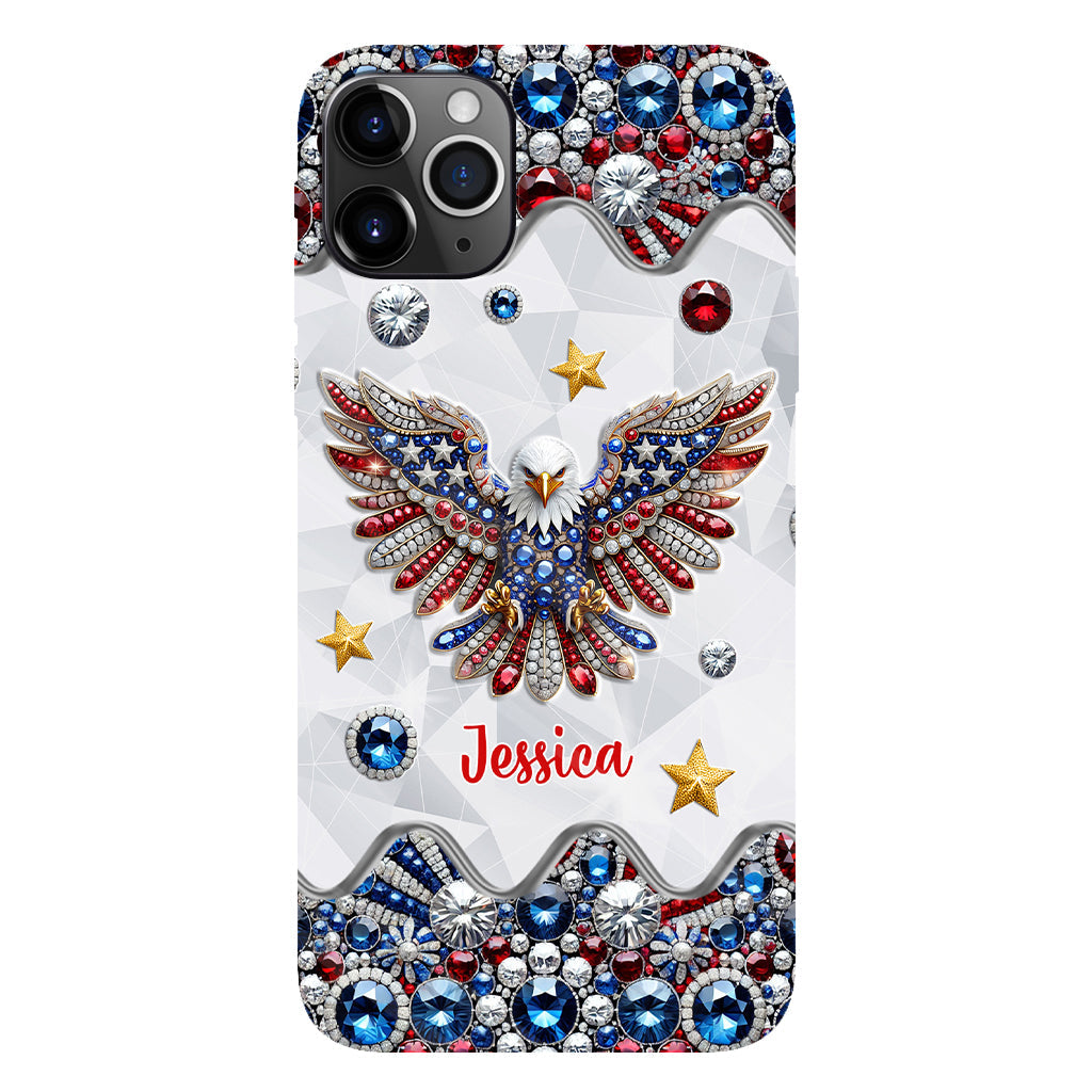 Patriotic Eagle - Personalized Bald Eagle Full Print Phone Case