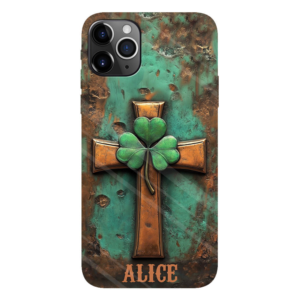 Vintage Irish Cross - Personalized Saint Patrick's Day Full Print Phone Case