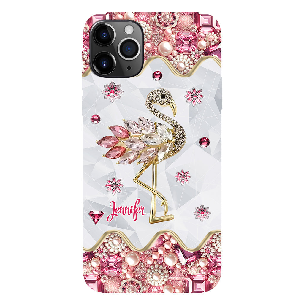 Just A Girl Who Loves Flamingos - Personalized Flamingo Full Print Phone Case