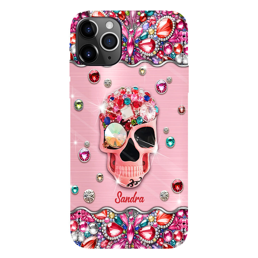 Sparkle Skull - Personalized Skull Full Print Phone Case