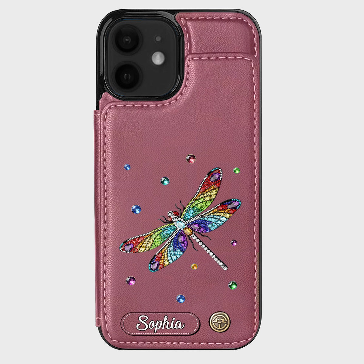 Beautiful Dragonfly - Personalized Dragonfly Wallet Phone Case