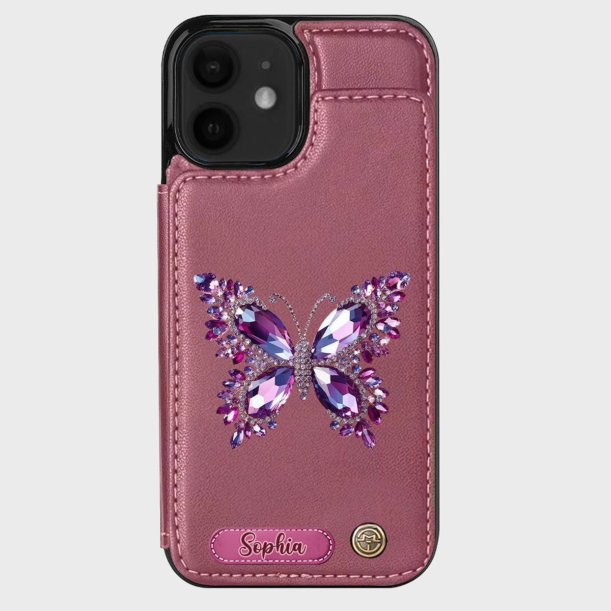Beautiful Butterfly - Personalized Butterfly Wallet Phone Case