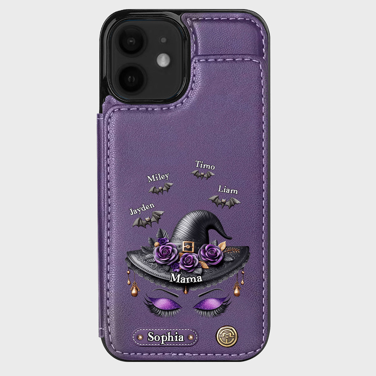 Perfect Gift For Mom, Grandma Witch - Personalized Mother Wallet Phone Case