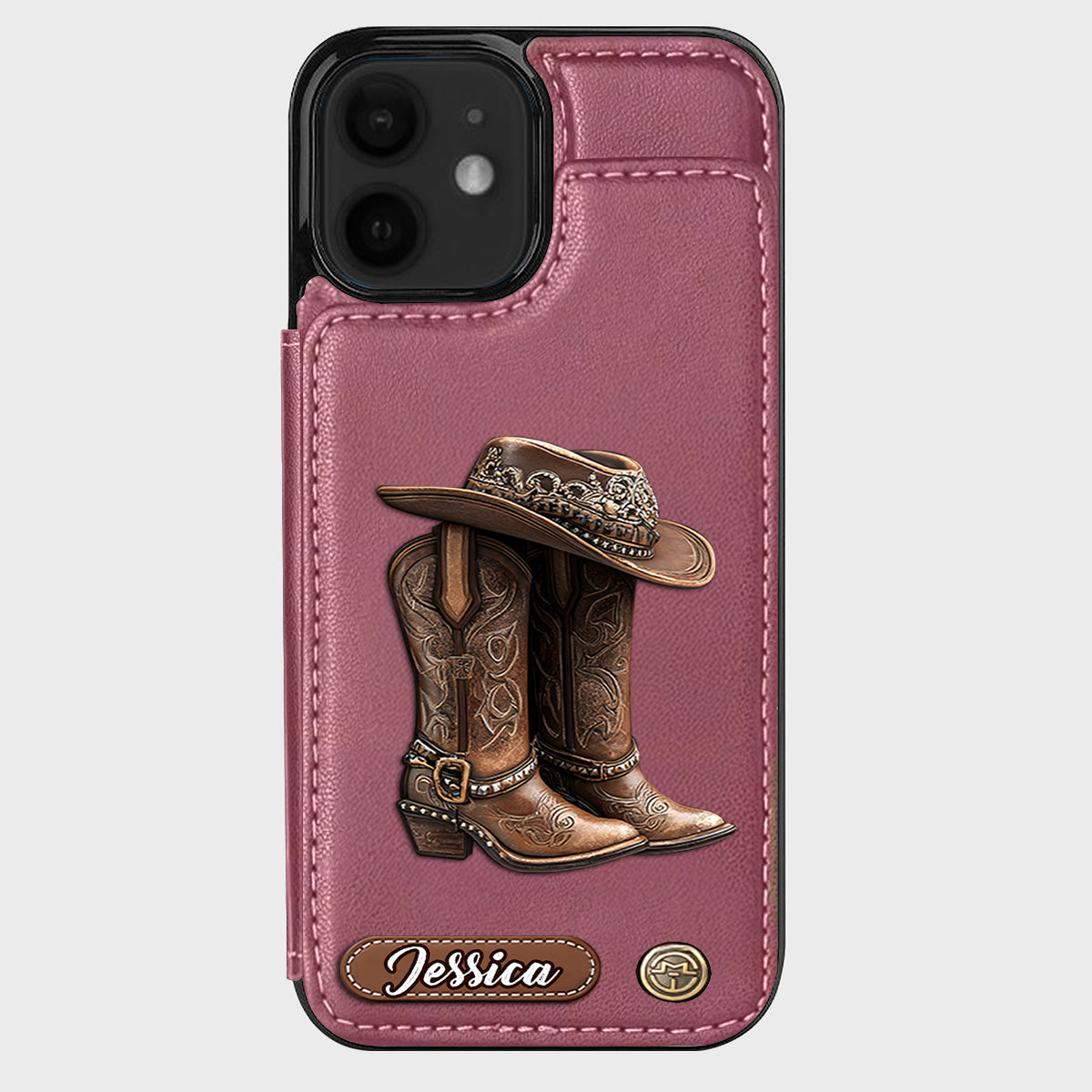 Western Spirit - Personalized Cowgirl Wallet Phone Case
