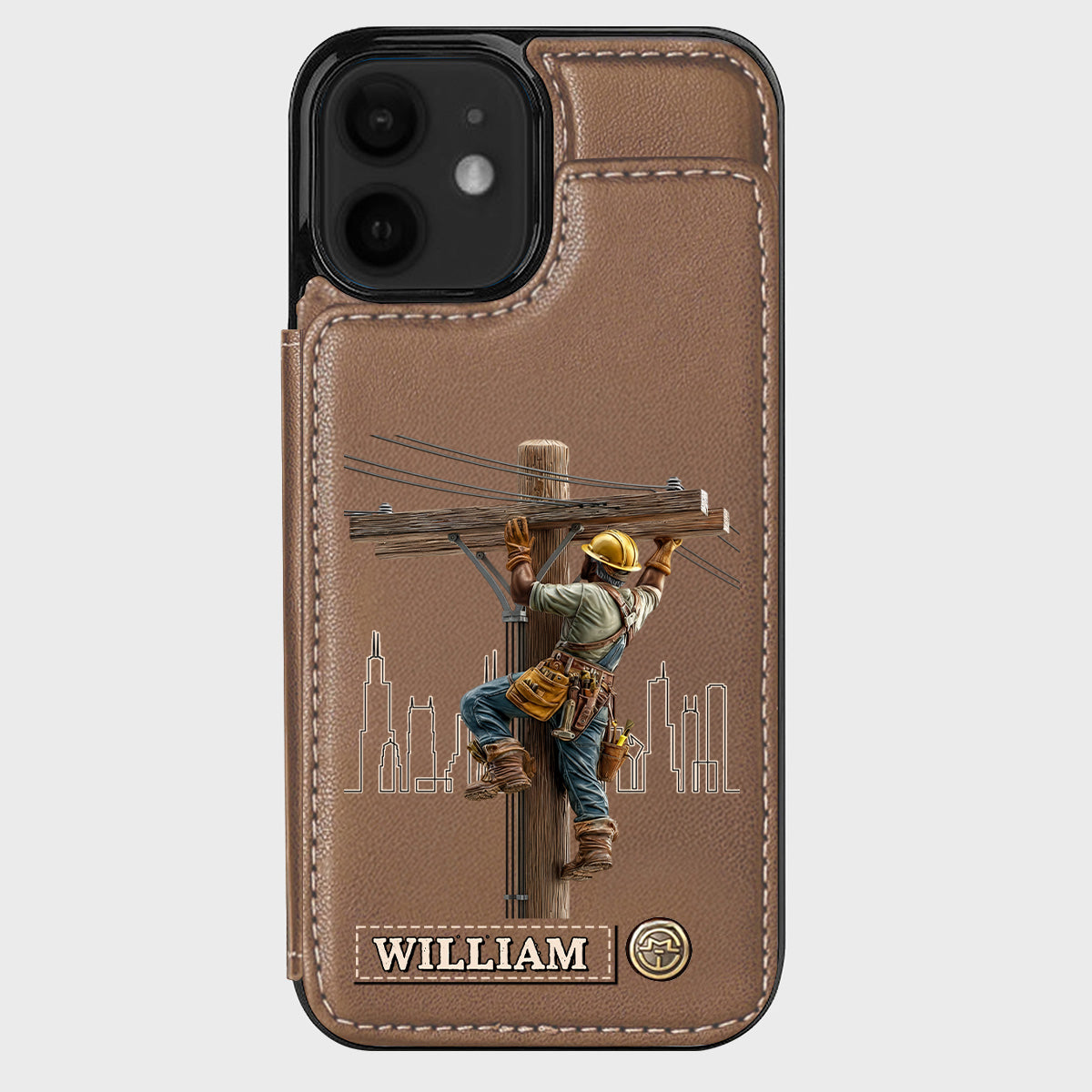 Strength Of The Line - Personalized Lineman Wallet Phone Case