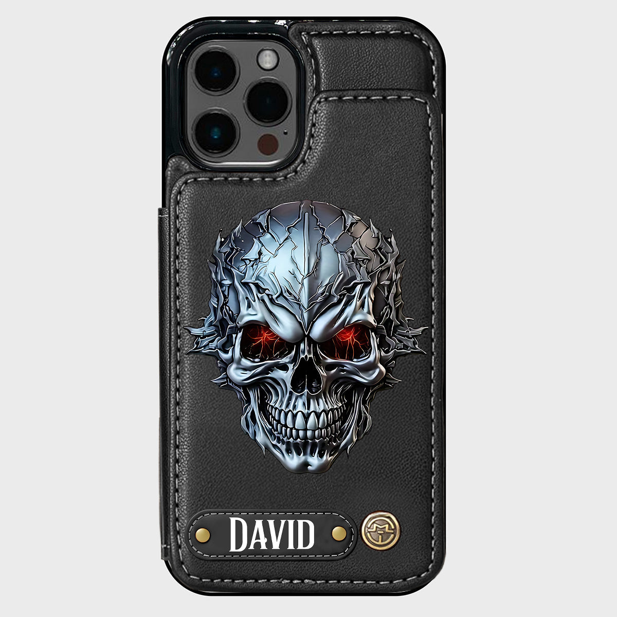 Cool Skull - Personalized Skull Wallet Phone Case