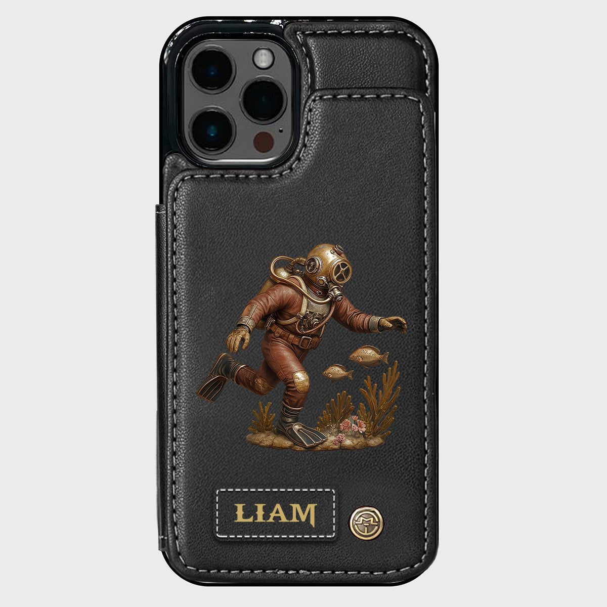 Scuba Diving Lovers Gift - Personalized Scuba Diving Wallet Phone Case