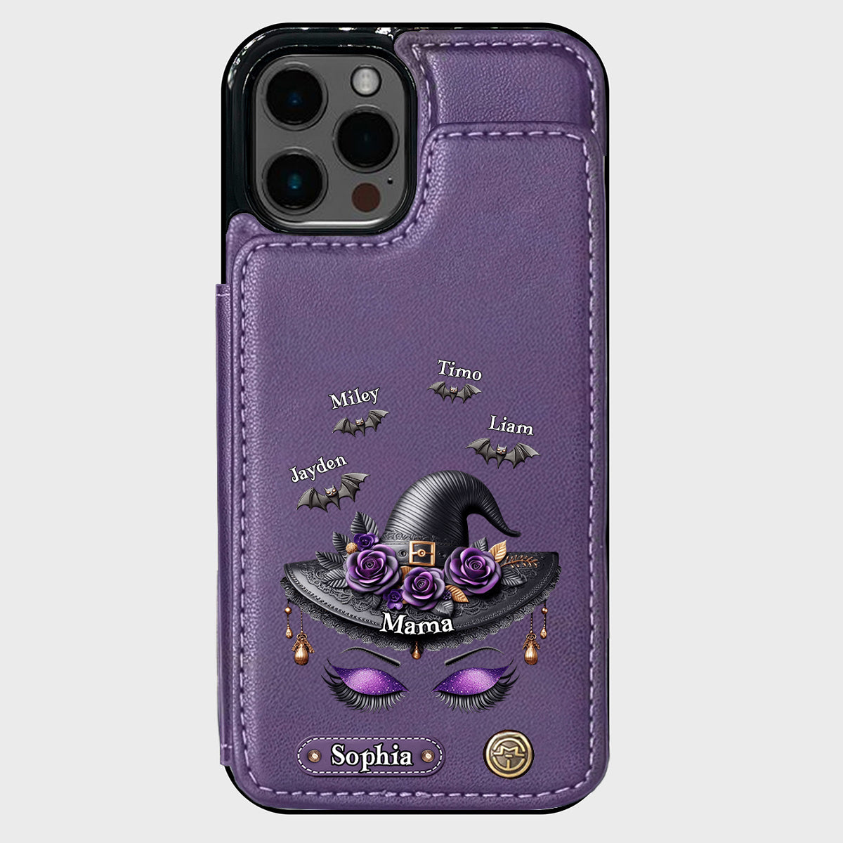 Perfect Gift For Mom, Grandma Witch - Personalized Mother Wallet Phone Case