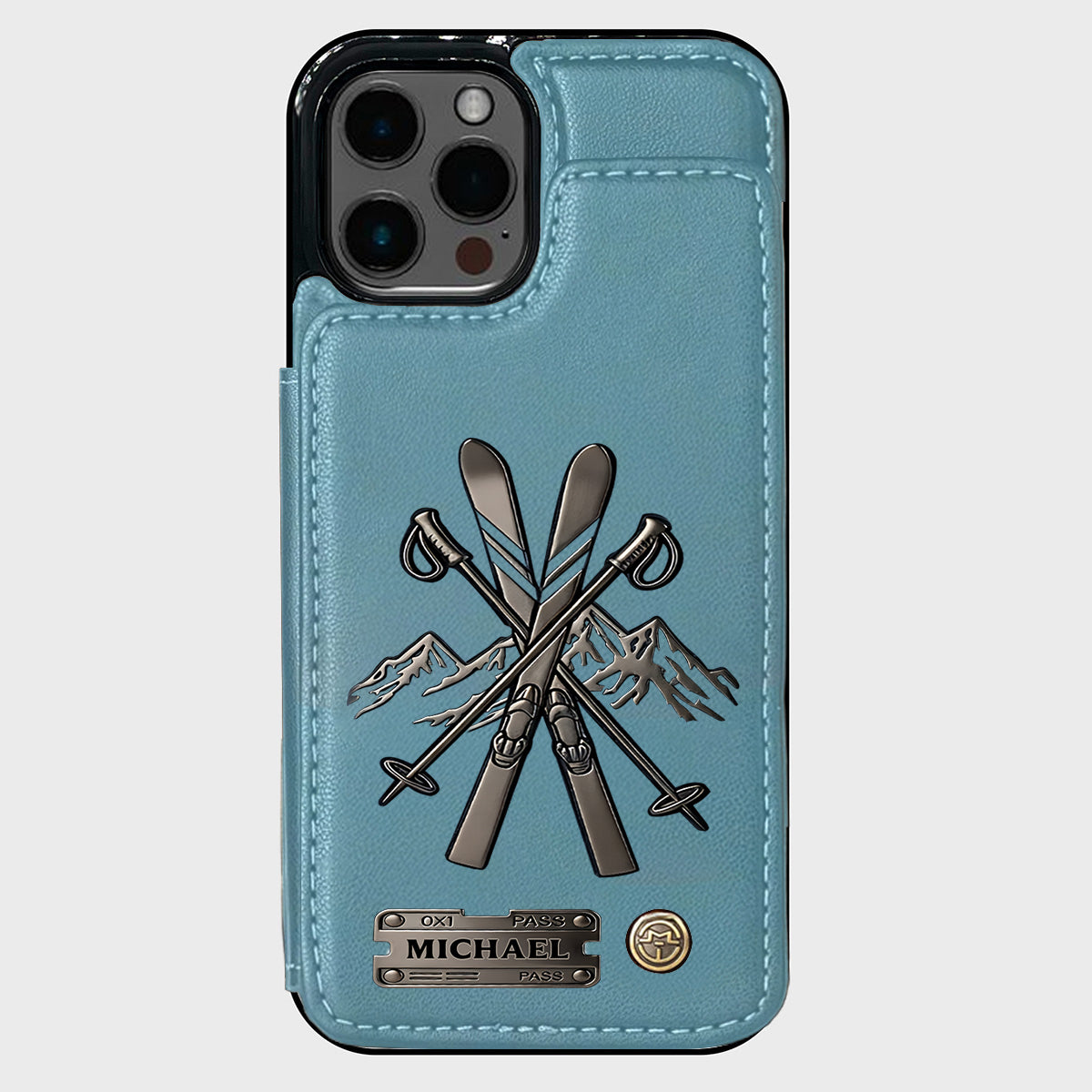 Love Skiing - Personalized Skiing Wallet Phone Case