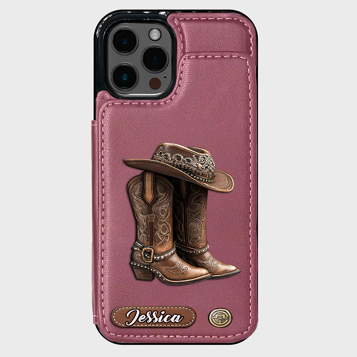 Western Spirit - Personalized Cowgirl Wallet Phone Case