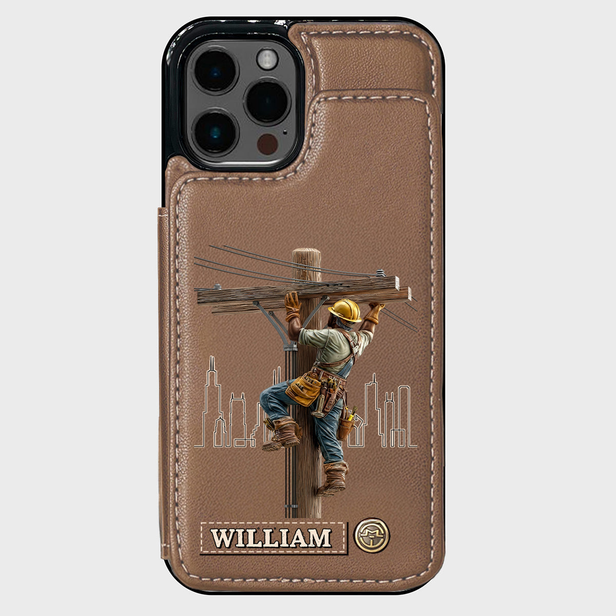 Strength Of The Line - Personalized Lineman Wallet Phone Case