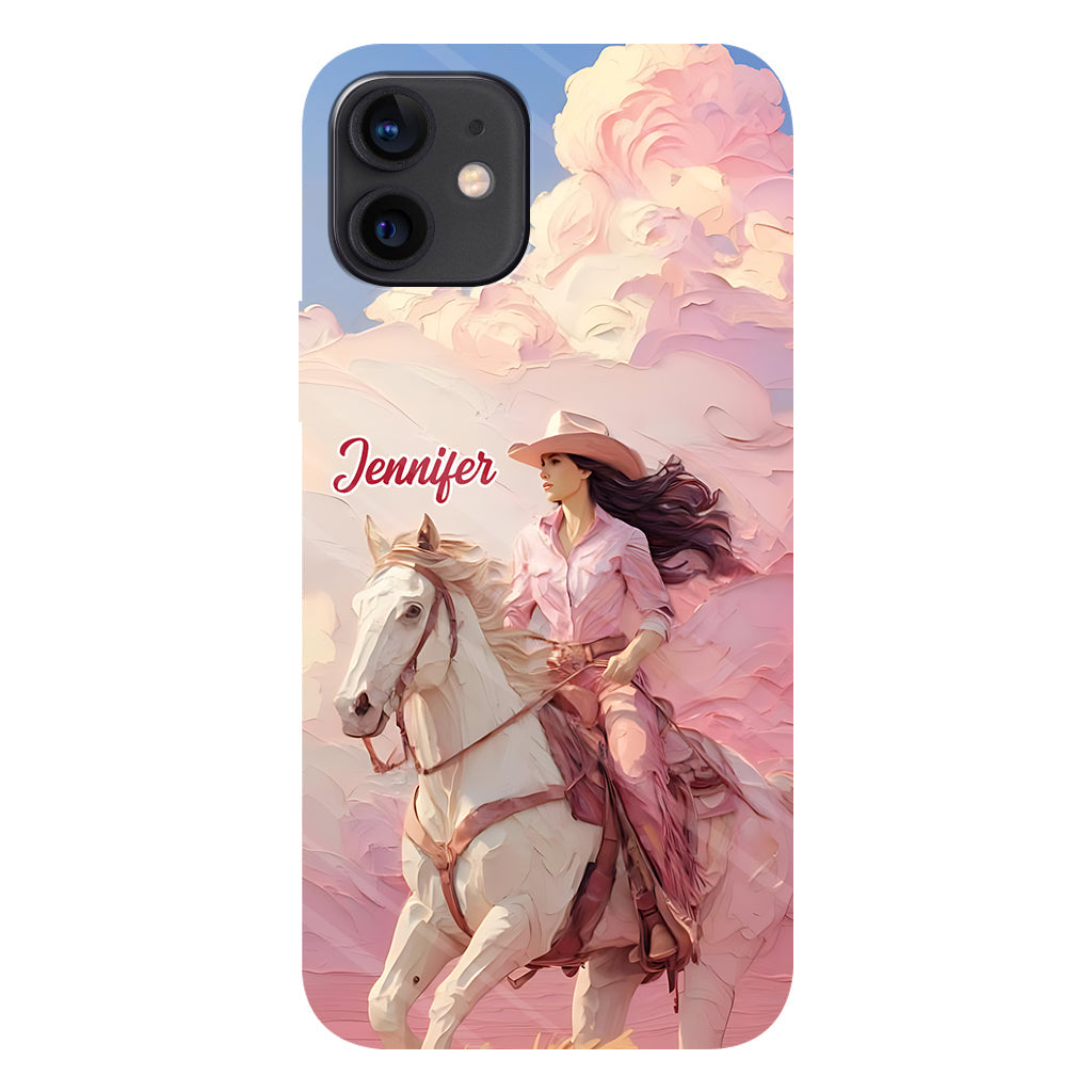 Pink Cowgirl - Personalized Cowgirl Full Print Phone Case