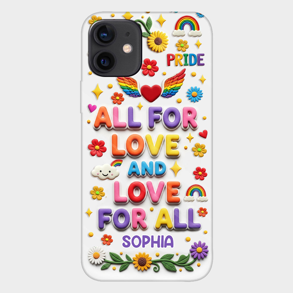 All For Love And Love For All - Personalized LGBT Support Full Print Phone Case