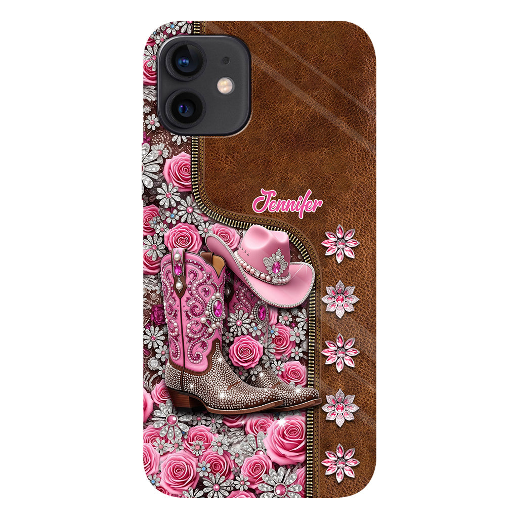 Beautiful Cowgirl Boots - Personalized Cowgirl Full Print Phone Case