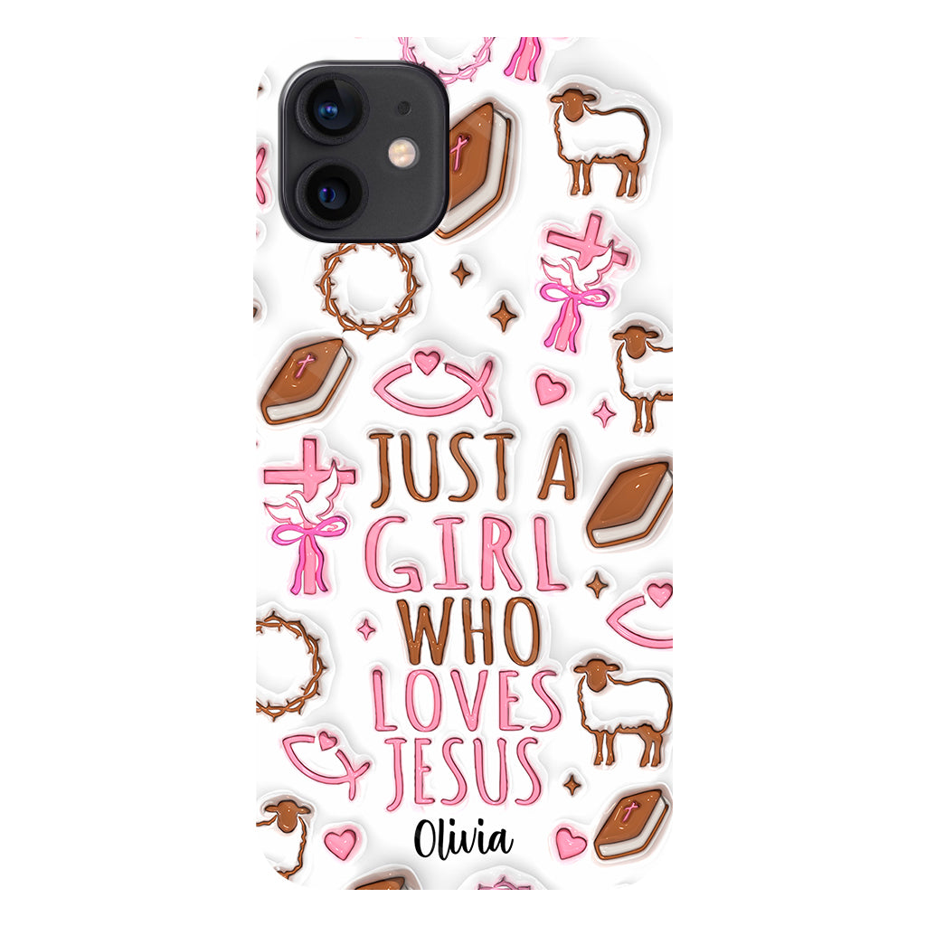 Just A Girl Who Loves Jesus - Personalized Christian Full Print Phone Case
