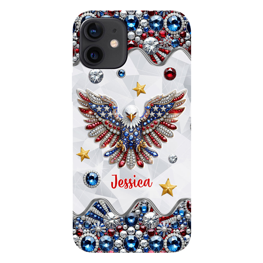 Patriotic Eagle - Personalized Bald Eagle Full Print Phone Case