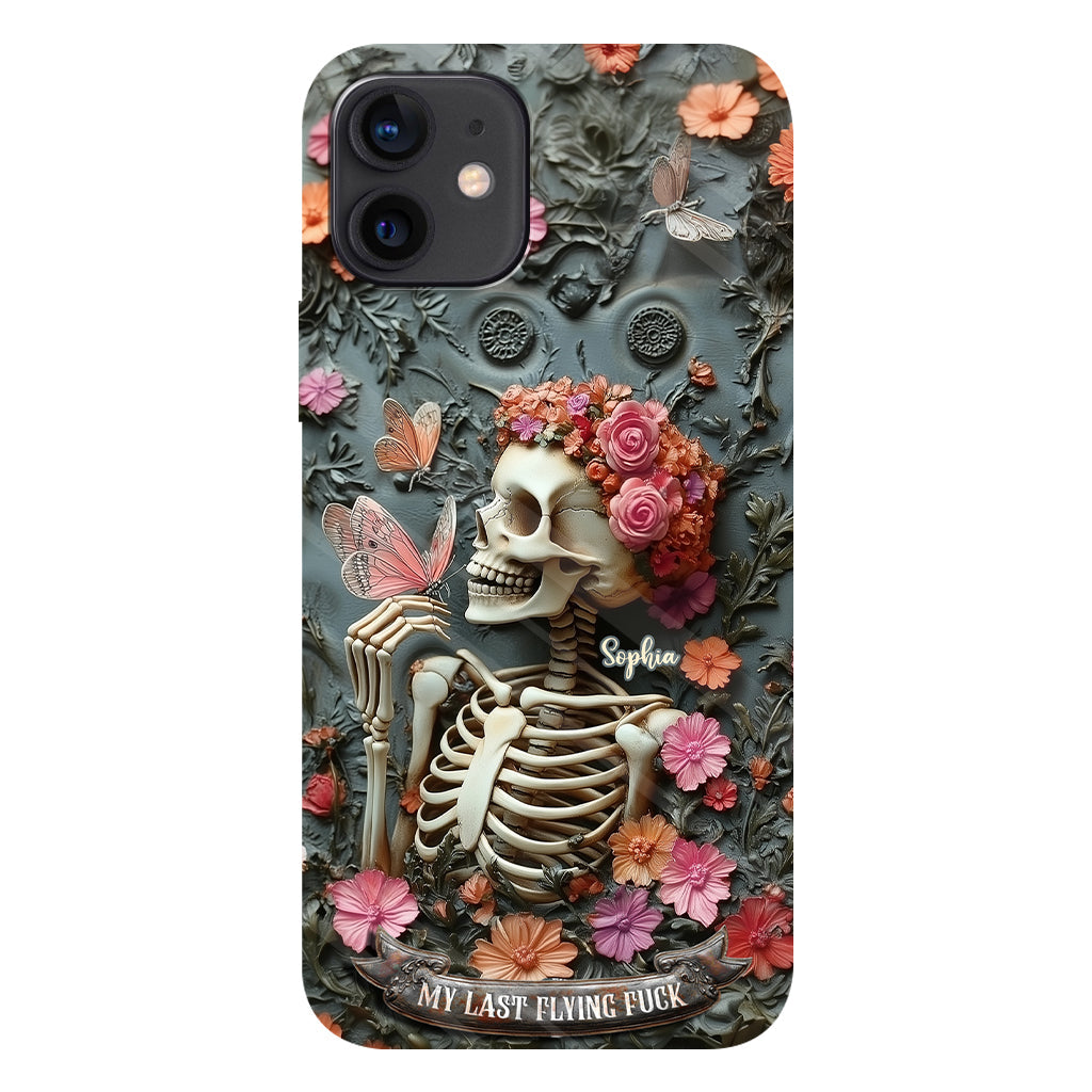 My Last Flying F*ck - Personalized Skull Full Print Phone Case
