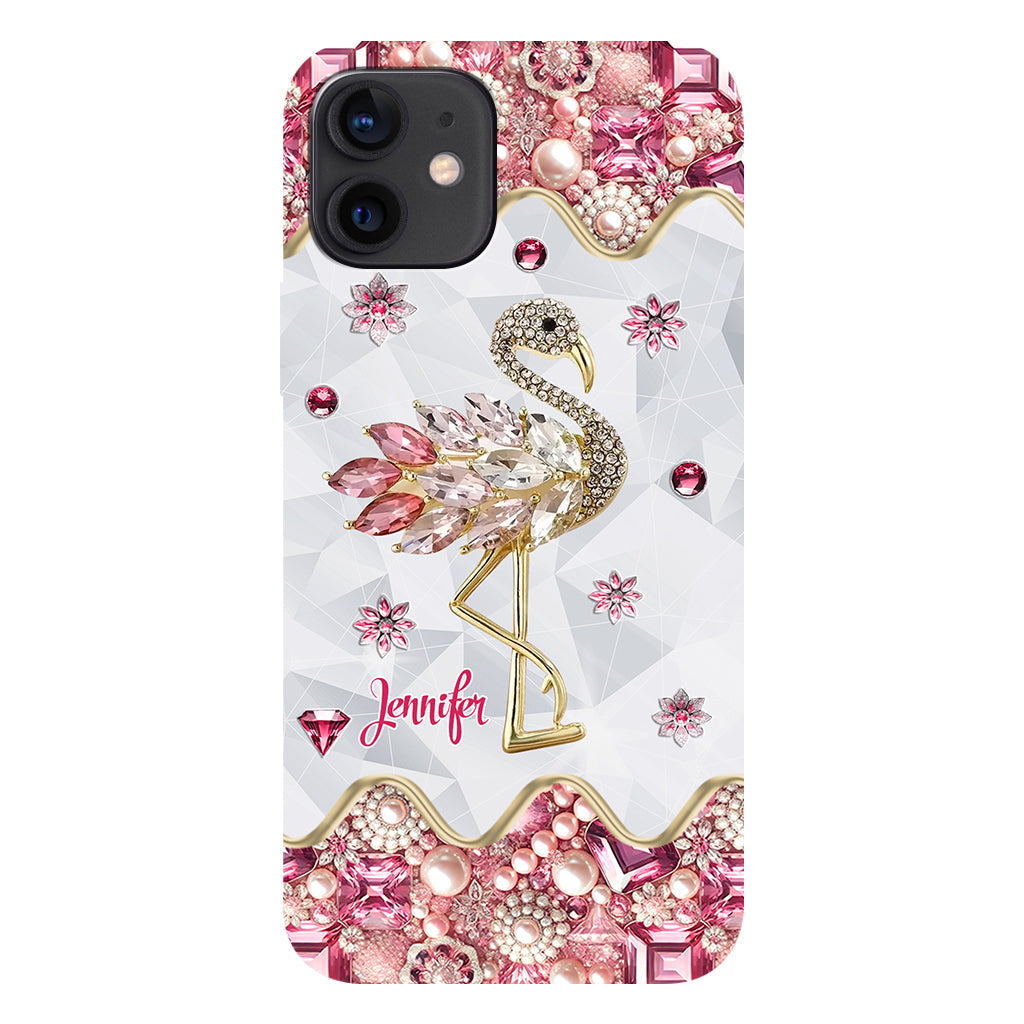 Just A Girl Who Loves Flamingos - Personalized Flamingo Full Print Phone Case