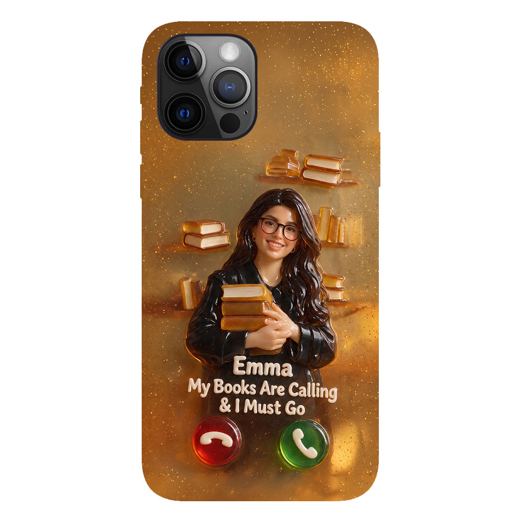 My Books Are Calling & I Must Go - Personalized Book Full Print Phone Case