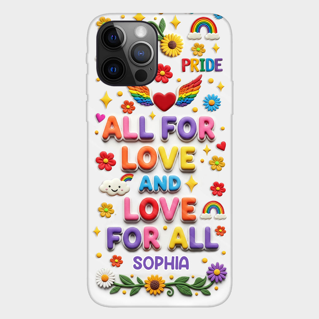 All For Love And Love For All - Personalized LGBT Support Full Print Phone Case