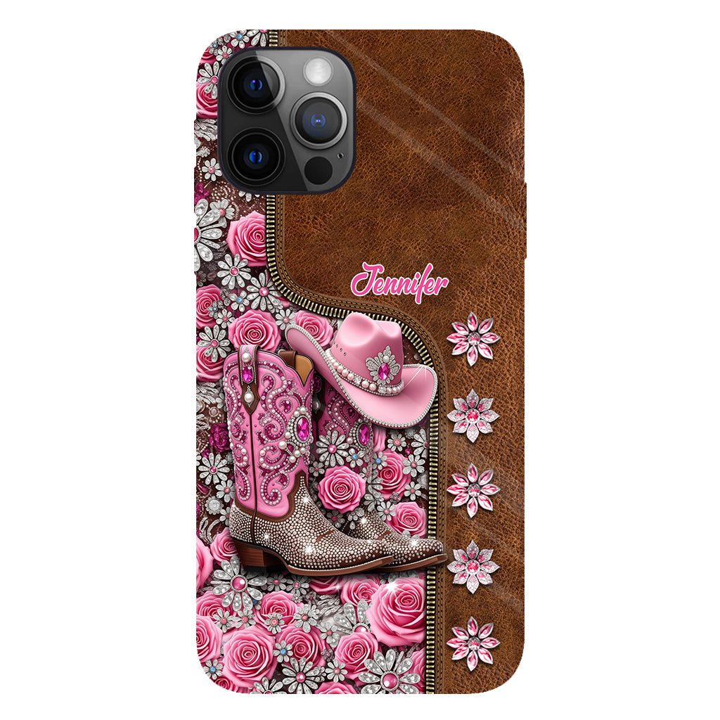 Beautiful Cowgirl Boots - Personalized Cowgirl Full Print Phone Case