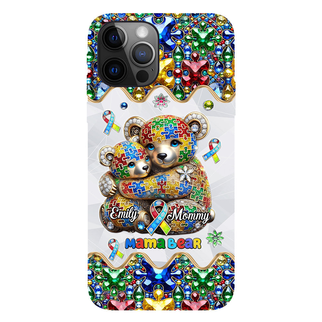 Mama Bear - Personalized Autism Awareness Full Print Phone Case