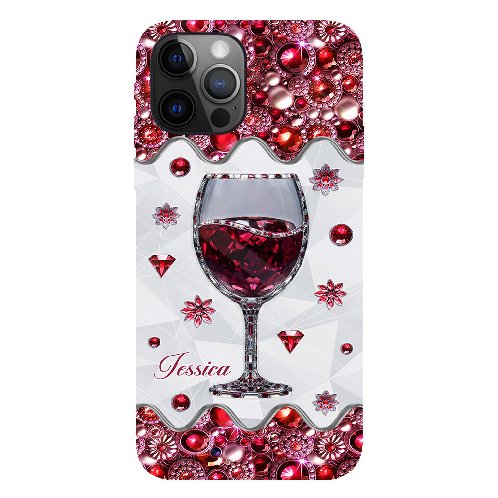 Just A Girl Who Loves Wine - Personalized Wine Full Print Phone Case