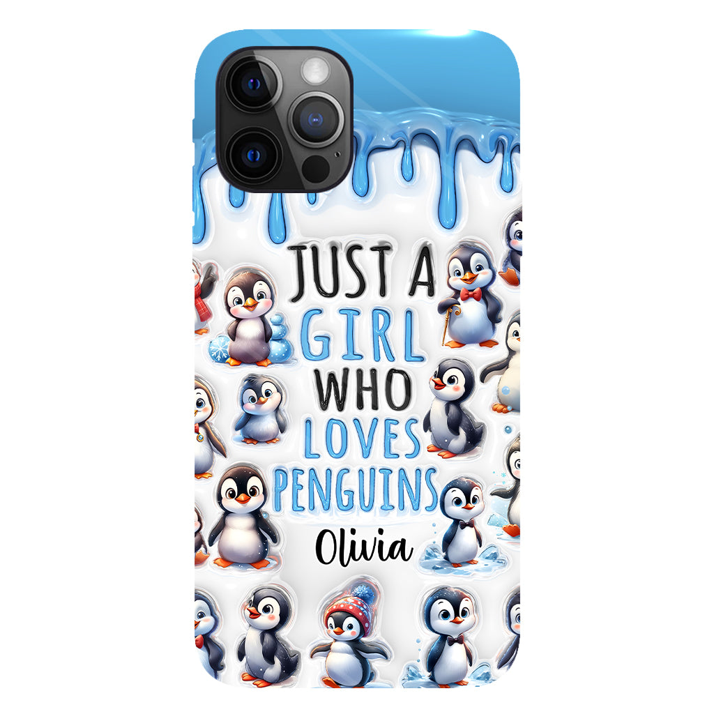 Just A Girl Who Loves Penguins - Personalized Penguin Lover Full Print Phone Case