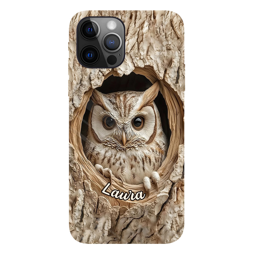Hollow Watcher - Personalized Owl Full Print Phone Case