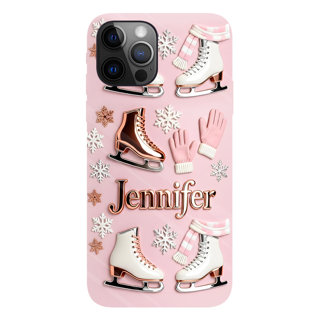 Ice Skating Makes Me Happy - Personalized Ice Skating Full Print Phone Case