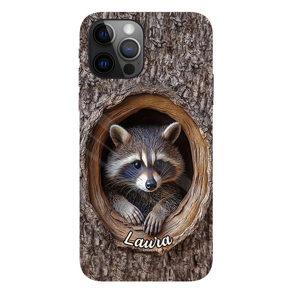 Adorable Raccoon - Personalized Raccoon Full Print Phone Case