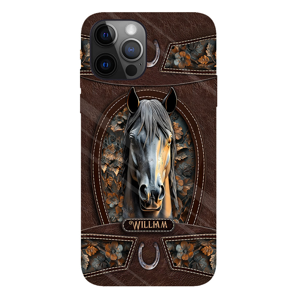 Love Horse - Personalized Horse Full Print Phone Case