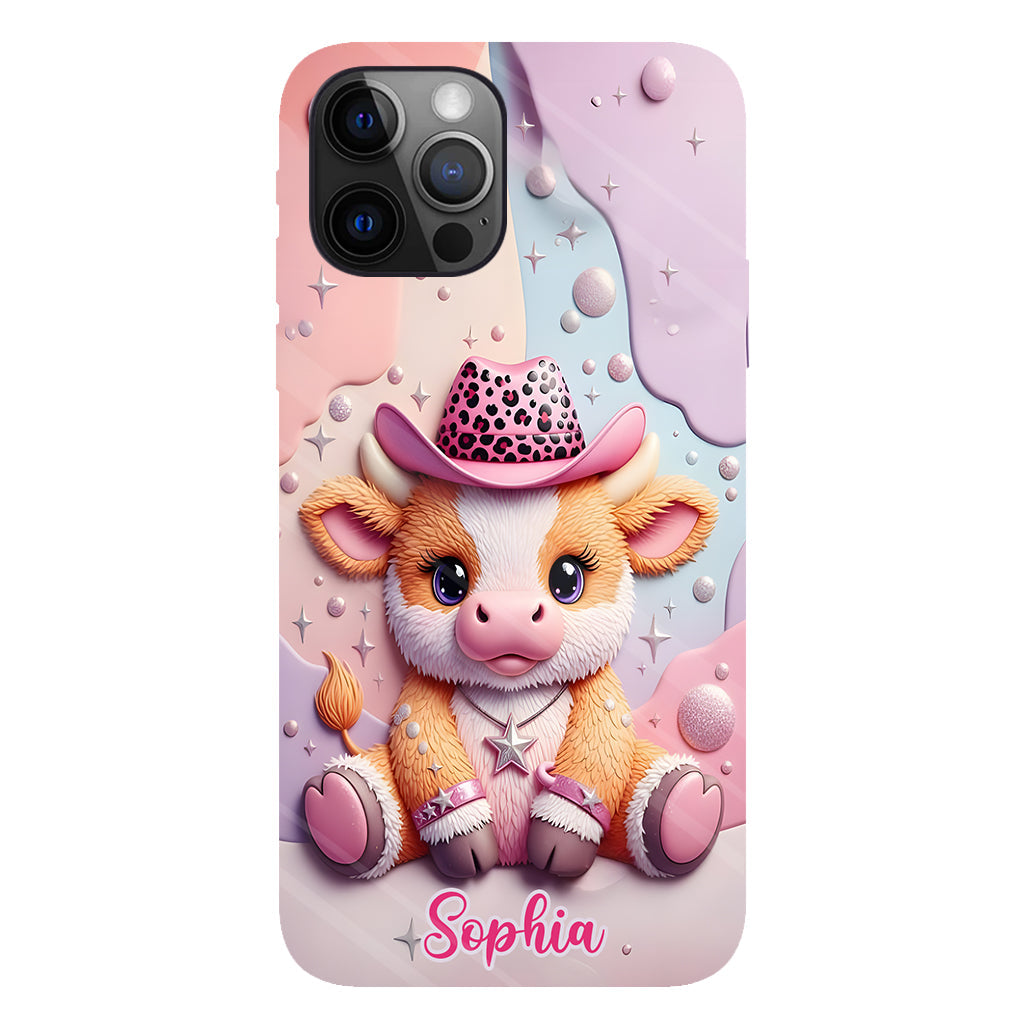 Adorable Highland Cow - Personalized Highland Cow Full Print Phone Case