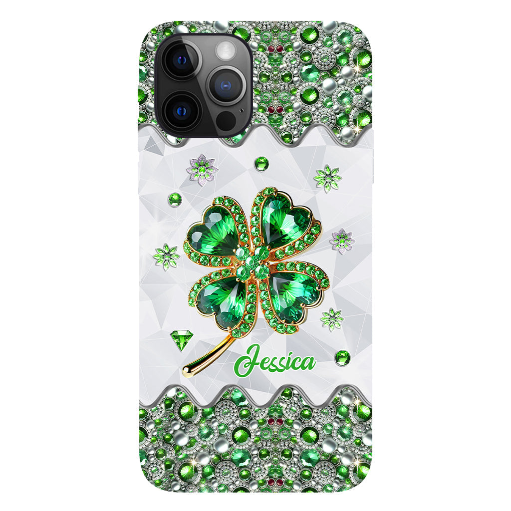 Lucky Four-Leaf Clover - Personalized Saint Patrick's Day Full Print Phone Case