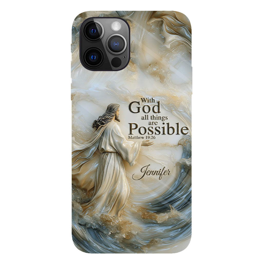 With God - Personalized Christian Full Print Phone Case