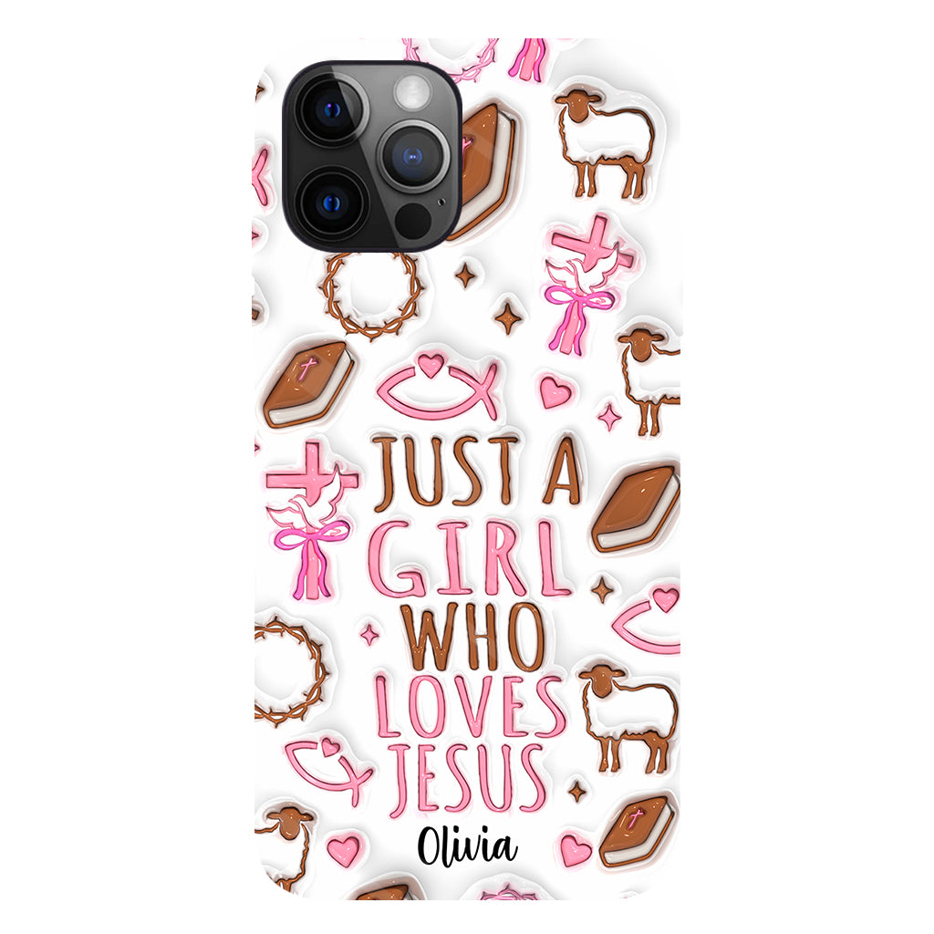 Just A Girl Who Loves Jesus - Personalized Christian Full Print Phone Case