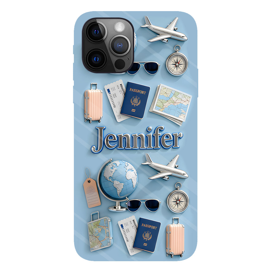Just A Girl Who Loves Travelings - Personalized Travelling Full Print Phone Case