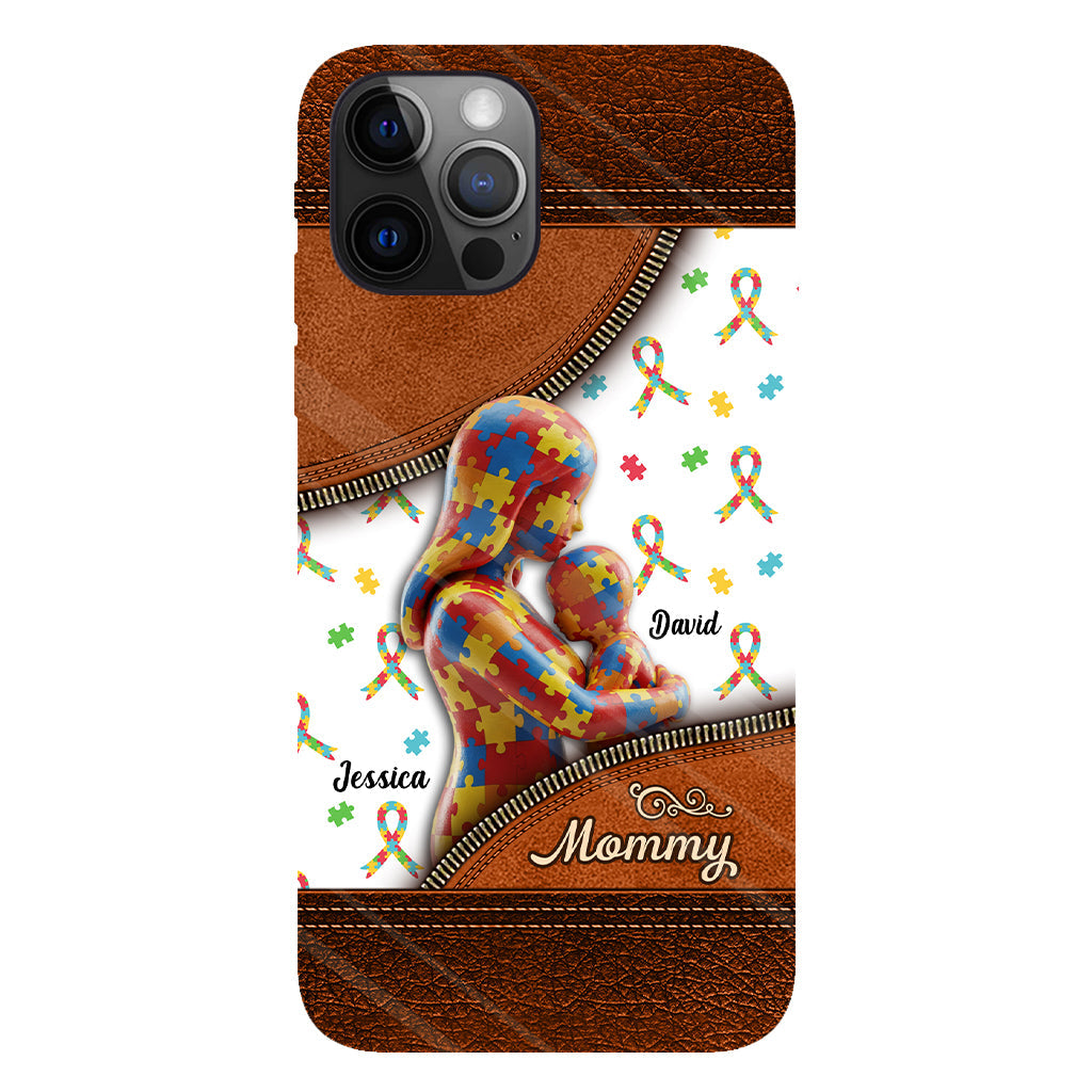 The Love Of A Mother - Personalized Autism Awareness Full Print Phone Case