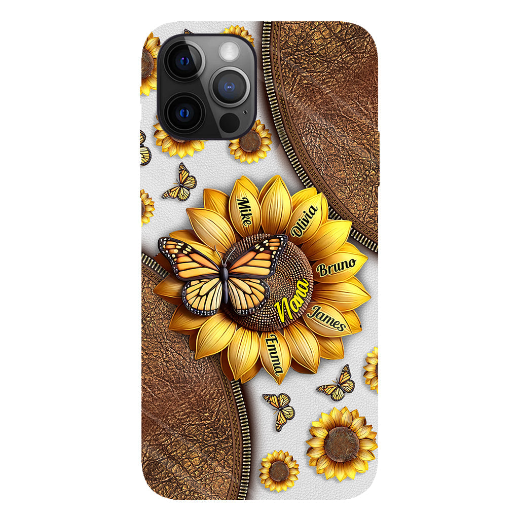 Sunflower Gift For Grandma Mom - Personalized Grandma Full Print Phone Case