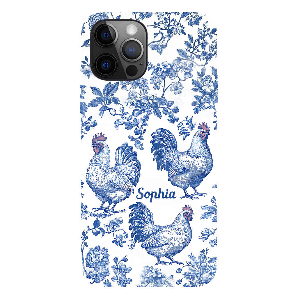 Chicken Toile de Jouy - Personalized Chicken Full Print Phone Case