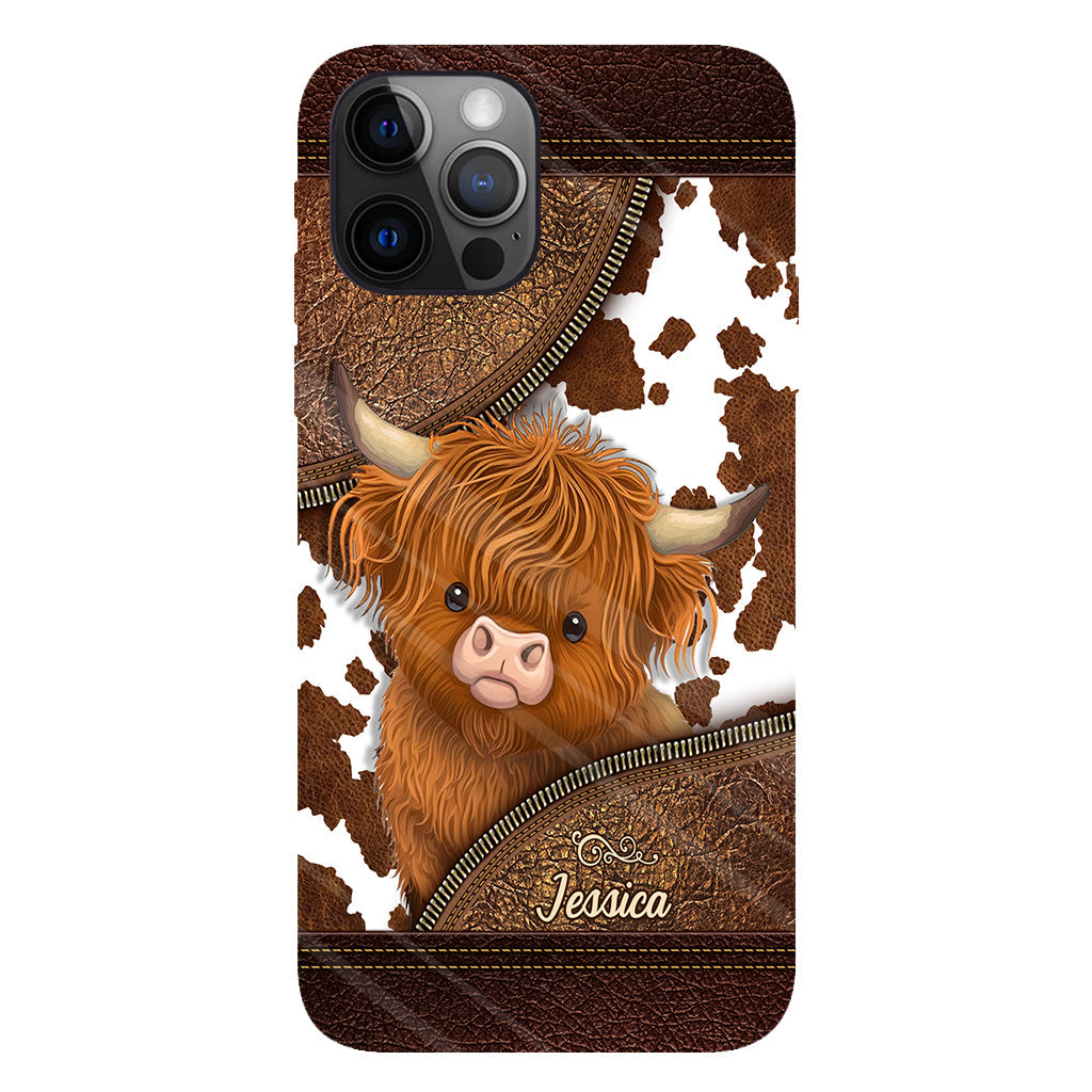 Just A Girl Who Loves Highland Cow - Personalized Full Print Phone Case