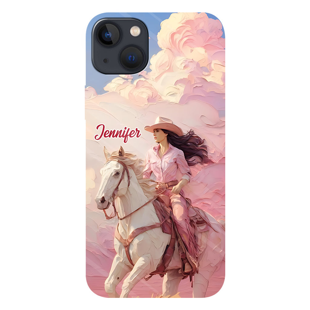 Pink Cowgirl - Personalized Cowgirl Full Print Phone Case