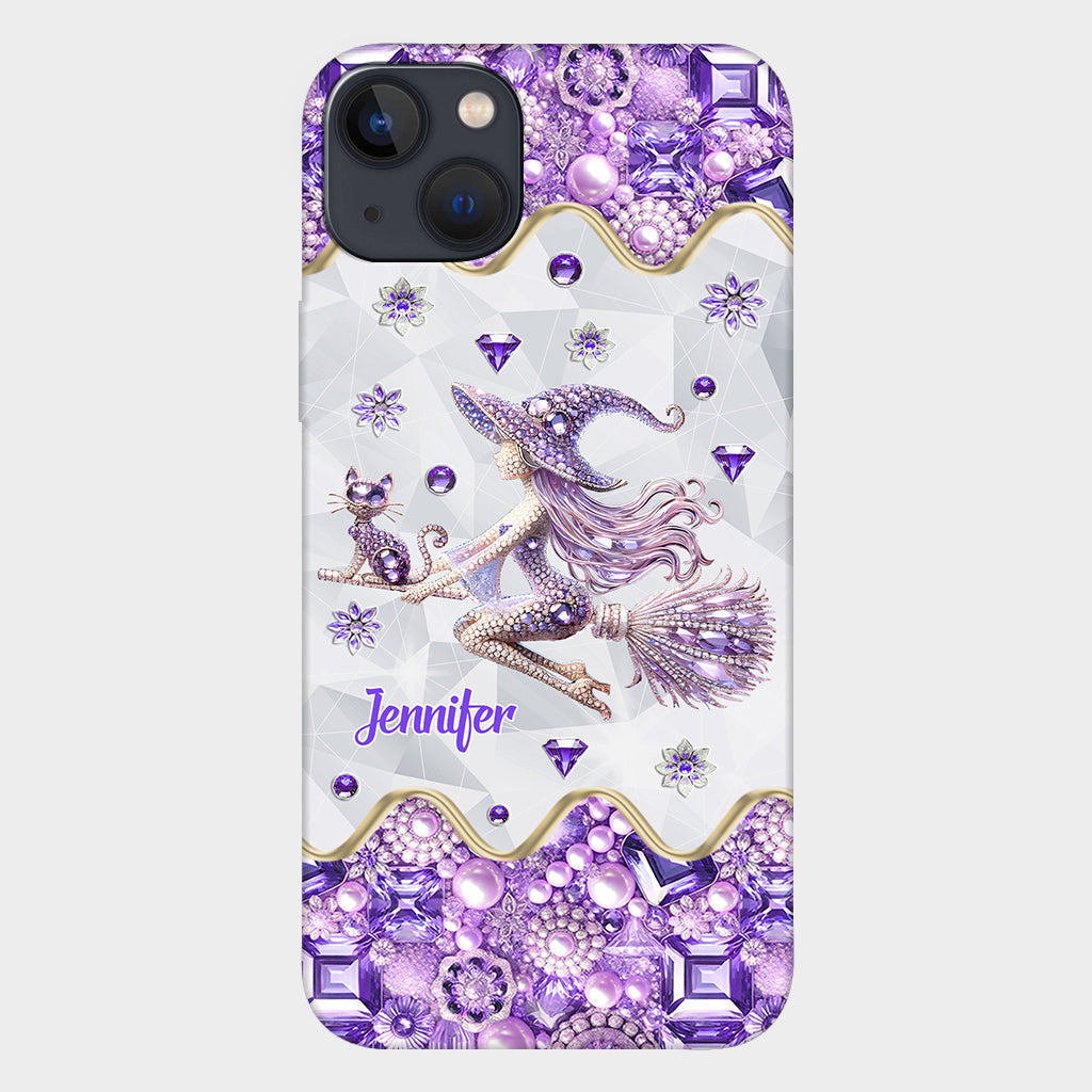 Witch And Broomstick - Personalized Witch Full Print Phone Case
