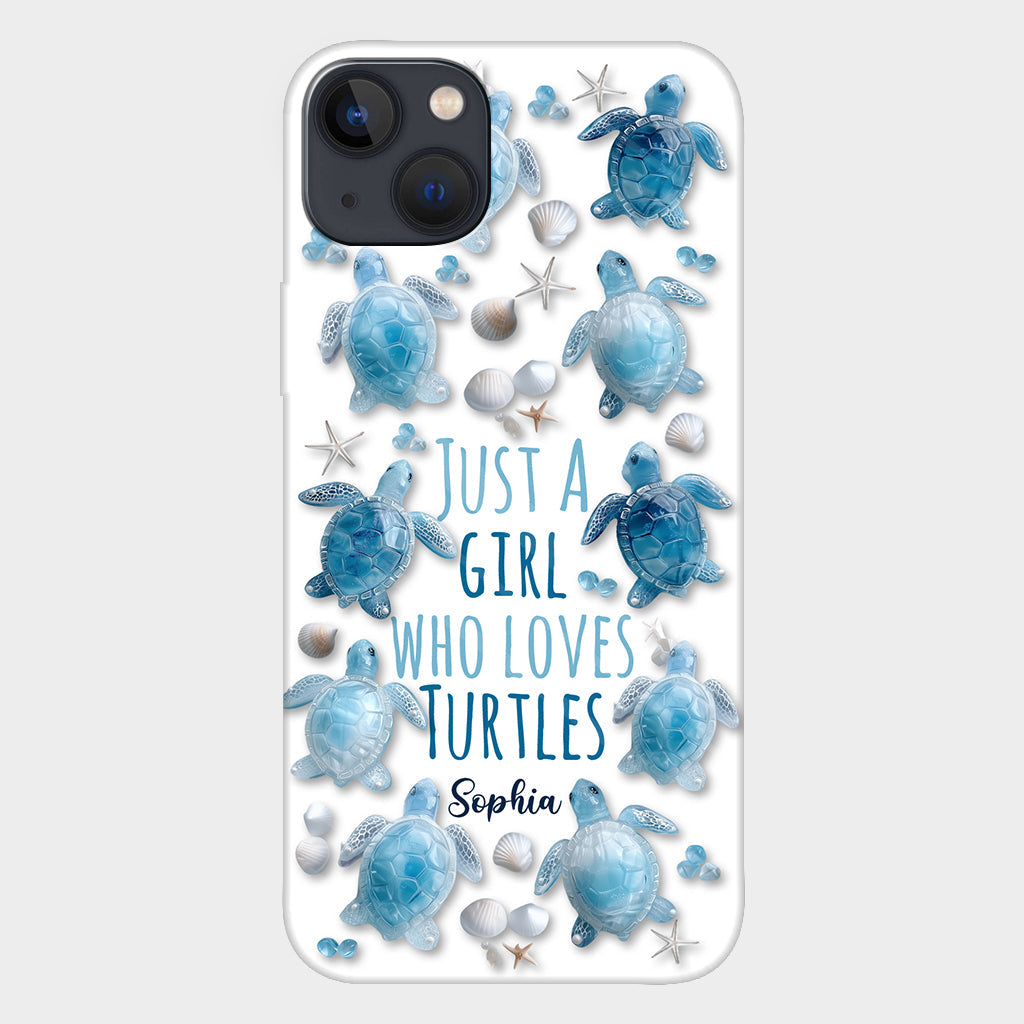 Just A Girl Who Loves Turtles - Personalized Turtle Full Print Phone Case